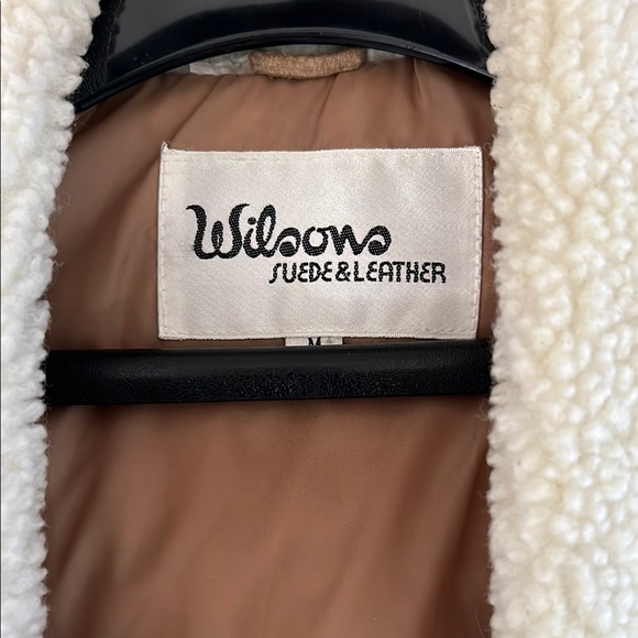 Wilson Leather Jacket with Cream Sherpa Collar - Picture 5 of 14